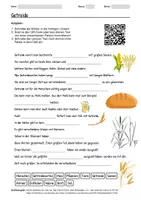 Vorschau - Arbeitsblätter - Lernposter + Arbeitsblatt zum Thema "Getreide" + Onlineübung & MP3 + Mindmap + Infografik - Seite 1
