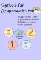 Vorschau - Bildkarten - Symbole zur Organisation von Gruppenarbeiten - Deckblatt