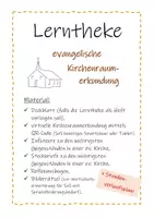 Vorschau - Stundenentwürfe - Lerntheke: Erkundung eines evangelischen Kirchenraums - Deckblatt