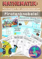 Vorschau - Spiele - Mathematik: Piraten Knobelaufgaben mit Arbeitsblättern - Deckblatt