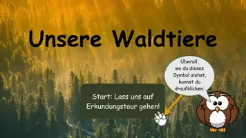 Vorschau - Präsentationen/Tafelbilder - Interaktive PDF Waldtiere - Seite 1