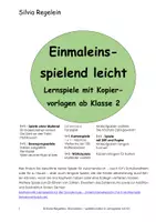 Vorschau - Spiele - Einmaleins - spielend leicht: Lernspiele mit KV - Deckblatt