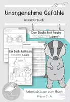 Vorschau - Unterrichtsreihen - Unangenehme Gefühle im Buch "Der Dachs hat heute schlechte Laune!" - Deckblatt