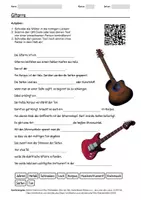 Vorschau - Arbeitsblätter - Lernposter + Arbeitsblatt zum Thema "Gitarre" + Onlineübung & MP3 + Mindmap + Infografik - Seite 1