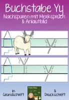 Vorschau - Arbeitsblätter - Buchstabe Y nachspuren - mit Mekrspruch - Deckblatt