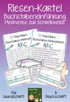 Vorschau - Arbeitsblätter - Riesenkartei Buchstabeneinführung - Merksprüche - Deckblatt