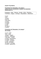 Vorschau - Arbeitsblätter - Französisch A2 Wortschatz A la maison + Lösung - Deckblatt