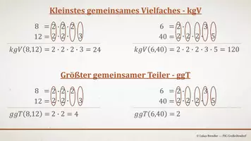 Vorschau - Präsentationen/Tafelbilder - Tafelbilder - kgV, ggT und Primfaktorzerlegung - Seite 2