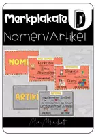 Vorschau - Poster - Merkplakat / Merkposter zu Nomen und Artikel - Deckblatt