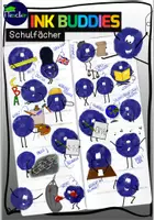 Vorschau - selbst erstellte Cliparts/Grafiken - INK Buddies - Schulfächer (15 Cliparts) - Deckblatt