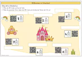 Vorschau - Arbeitsblätter - QR-Code Leserallye "Verschiedene Uhren" - Seite 2