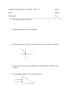 Vorschau - Arbeitsblätter - Aufgabenblatt zur Optik: Linsen und Reflexion - Variante 1 - Deckblatt
