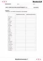 Vorschau - Arbeitsblätter - Holz- und Blechblasinstrumente - Seite 1