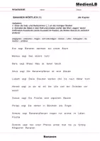 Vorschau - Arbeitsblätter - "Bananen wörtlich" - Übung zur wörtlichen Rede - Deckblatt