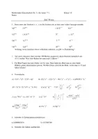 Vorschau - Test - Klassenarbeit: Potenzen (90 min) - Deckblatt