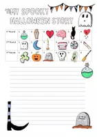 Vista previa - Hojas de trabajo - Halloween - Creative Writing / Flashcards - página 1