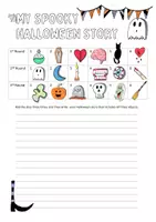 Vista previa - Hojas de trabajo - Halloween - Creative Writing / Flashcards - página 2