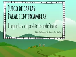 Vista previa - Juegos / Gamificación - Juego de cartas: Parar e intercambiar / Preguntas en pretérito indefinido - página 1
