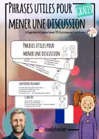 Vista previa - Refuerzo / NEE / Materiales de apoyo - Phrases utiles pour mener une discussion - Portada