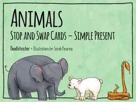 Vista previa - Juegos / Gamificación - Animals - 33 Stop and Swap Cards (Simple Present) - página 2