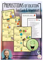 Vista previa - Hojas de trabajo - Prepositions of Location - Task Cards & Worksheet - Portada