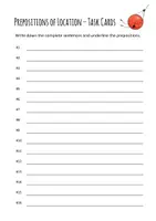 Vista previa - Hojas de trabajo - Prepositions of Location - Task Cards & Worksheet - página 3