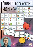 Vista previa - Unidades / Secuencias / Situaciones de Aprendizaje - Prepositions of Location - Domino / Matching Pairs - Portada
