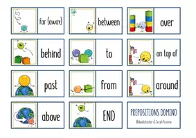 Vista previa - Unidades / Secuencias / Situaciones de Aprendizaje - Prepositions of Location - Domino / Matching Pairs - página 2