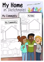 Vista previa - Manualidades / Dibujos para colorear - My Home / Community - in Sketchnotes - página 2