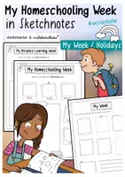 Vista previa - Hojas de trabajo - My Homeschooling Week - Sketchnotes - página 2