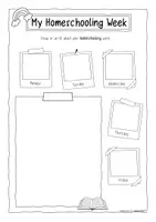 Vista previa - Hojas de trabajo - My Homeschooling Week - Sketchnotes - página 3