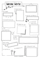 Vista previa - Hojas de trabajo - Warme Worte / Komplimente - Sketchnotes - página 1