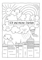 Vista previa - Hojas de trabajo - Ich und meine Stärken - Kostenlose Cover (Sketchnote Portfolio) - página 2