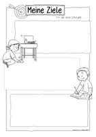 Vista previa - Hojas de trabajo - Meine Ziele für das (Schul)Jahr - in Sketchnotes - página 2