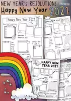 Vista previa - Hojas de trabajo - Happy New Year 2021 - Sketchnotes - Portada