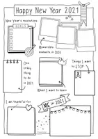 Vista previa - Hojas de trabajo - Happy New Year 2021 - Sketchnotes - página 1