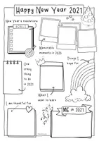 Vista previa - Hojas de trabajo - Happy New Year 2021 - Sketchnotes - página 2