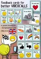 Vista previa - Tarjetas / Manipulativos - Feedback Cards for Video Calls - Portada
