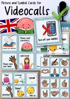 Vista previa - Tarjetas / Manipulativos - Symbol and Picture Cards for Videocalls - Portada