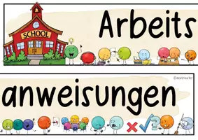 Vista previa - Refuerzo / NEE / Materiales de apoyo - Arbeitsanweisung - Poster & Schilder (Grundschule / DaZ) - página 2