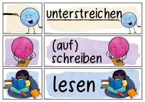 Vista previa - Refuerzo / NEE / Materiales de apoyo - Arbeitsanweisung - Poster & Schilder (Grundschule / DaZ) - página 3