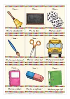Vista previa - Unidades / Secuencias / Situaciones de Aprendizaje - I have... Who has... ? School Inglés / English - página 3