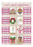 Vista previa - Unidades / Secuencias / Situaciones de Aprendizaje - Christmas (Navidad) clip cards English / Inglés - página 2