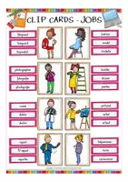 Vista previa - Unidades / Secuencias / Situaciones de Aprendizaje - jobs / professions clip cards game English / Inglés - página 1
