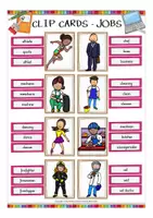 Vista previa - Unidades / Secuencias / Situaciones de Aprendizaje - jobs / professions clip cards game English / Inglés - página 3