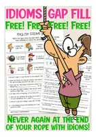 Vista previa - Hojas de trabajo - FREEBIE English idioms gap fill worksheets - Portada