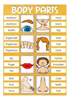 Vista previa - Unidades / Secuencias / Situaciones de Aprendizaje - body parts English / Inglés clip cards game - página 3