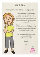Vista previa - Manualidades / Dibujos para colorear - VEGETABLES cut & glue worksheets English / Inglés - página 1