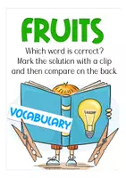 Vista previa - Juegos / Gamificación - fruits clip cards game English / Inglés food - página 1