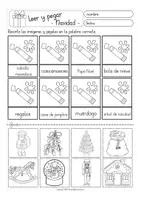 Vista previa - Hojas de trabajo - Leer y pegar Navidad Español/ E.L.E - página 3